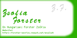 zsofia forster business card