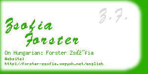 zsofia forster business card